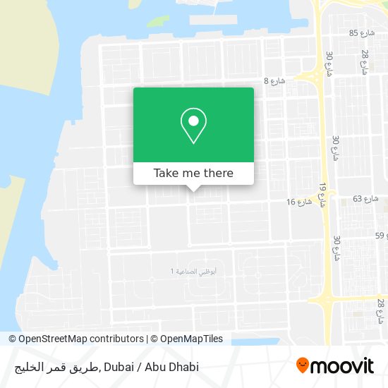 طريق قمر الخليج map