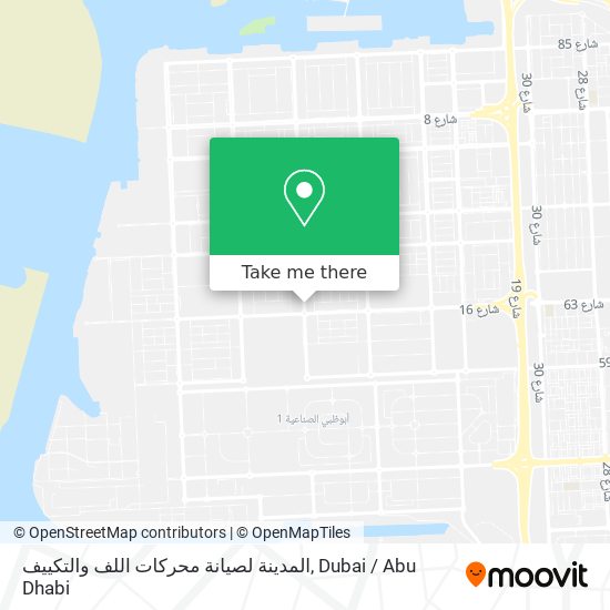 المدينة لصيانة محركات اللف والتكييف map