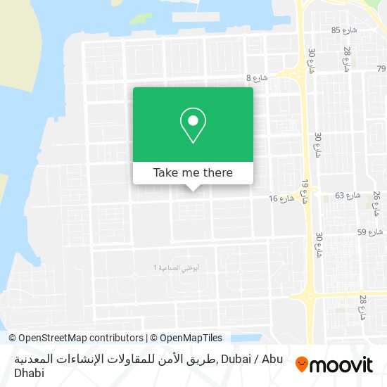 طريق الأمن للمقاولات الإنشاءات المعدنية map