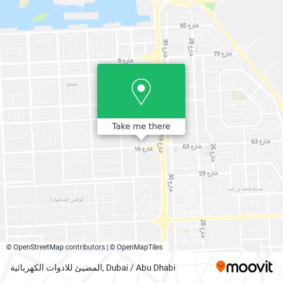 المضيئ للادوات الكهربائية map