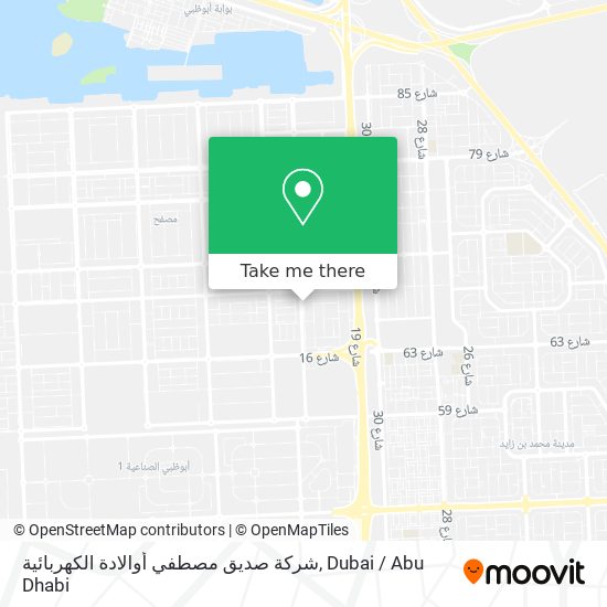 شركة صديق مصطفي أوالادة الكهربائية map