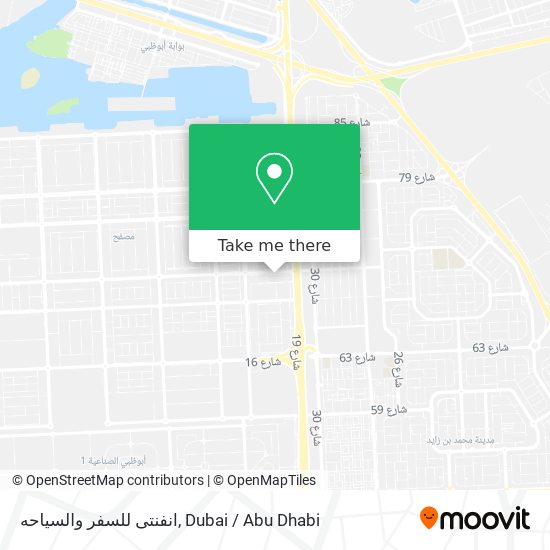 انفنتى للسفر والسياحه map