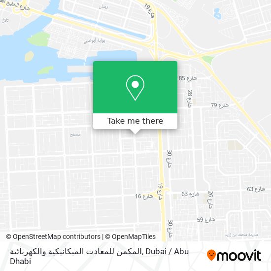 المكمن للمعادت الميكانيكية والكهربائية map