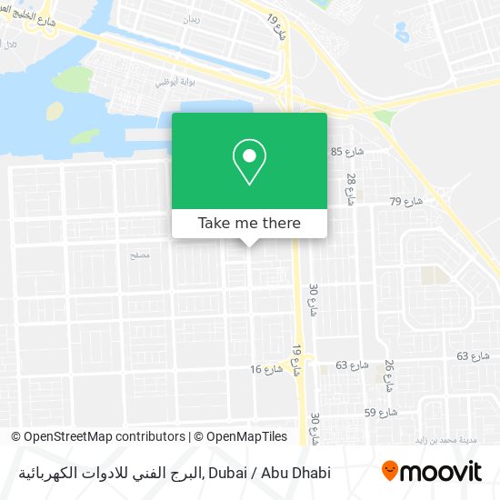 البرج الفني للادوات الكهربائية map