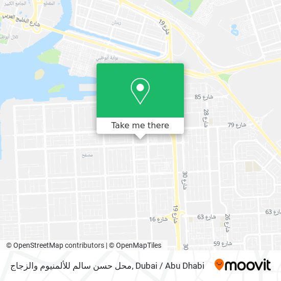 محل حسن سالم للألمنيوم والزجاج map