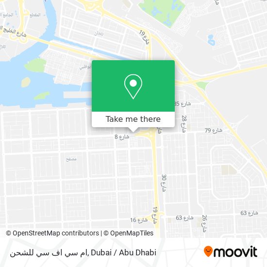 ام سي اف سي للشحن map