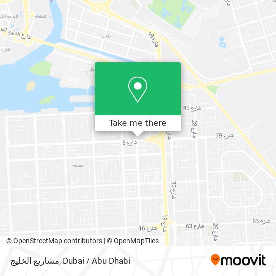 مشاريع الخليج map