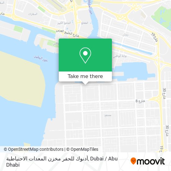 أدنوك للحفر مخزن المعدات الاحتياطية map