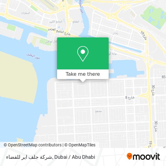 شركة جلف اير للفضاء map