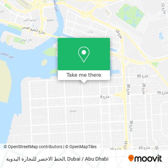 الخط الاخضر للنجارة اليدوية map