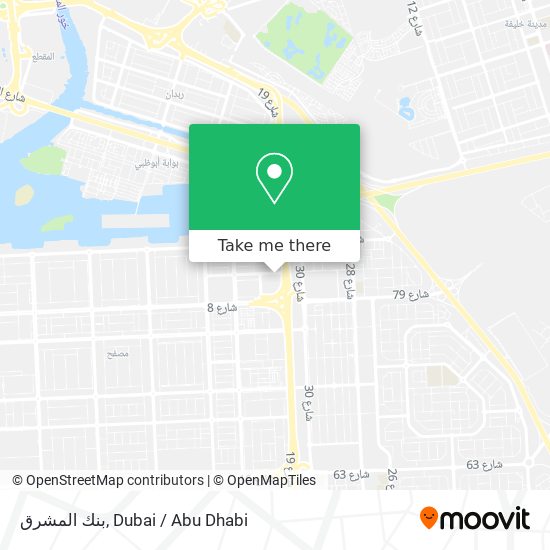 بنك المشرق map