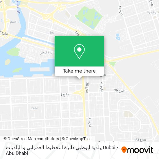 بلدية أبوظبي دائرة التخطيط العمراني و البلديات map