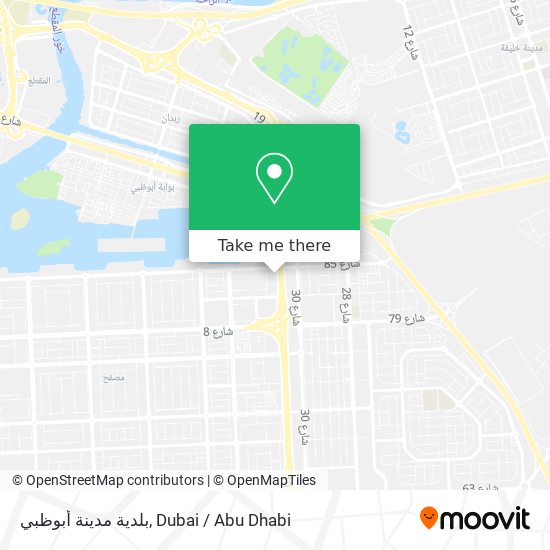 بلدية مدينة أبوظبي map