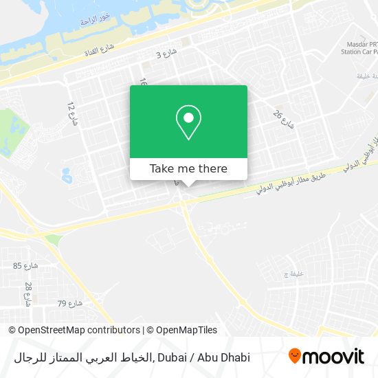 الخياط العربي الممتاز للرجال map