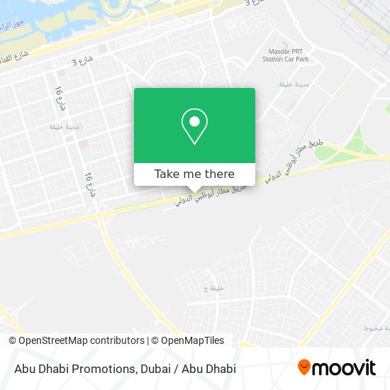 Abu Dhabi Promotions map