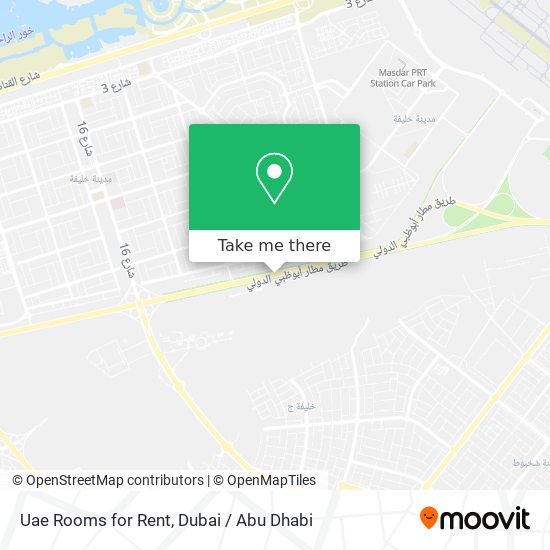 Uae Rooms for Rent map