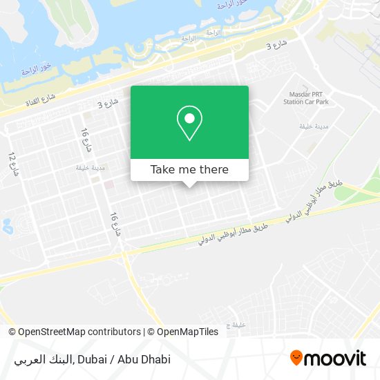 البنك العربي map