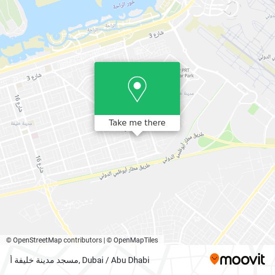 مسجد مدينة خليفة أ map