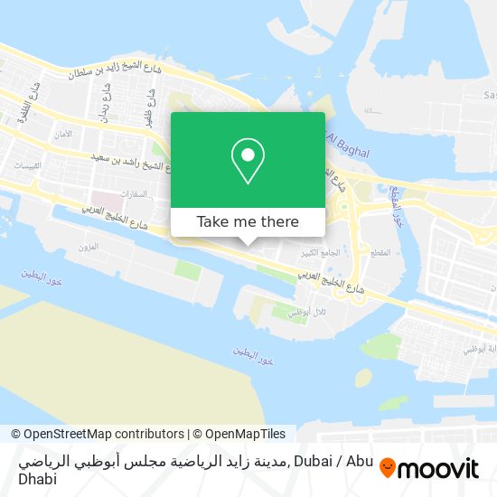 مدينة زايد الرياضية مجلس أبوظبي الرياضي map