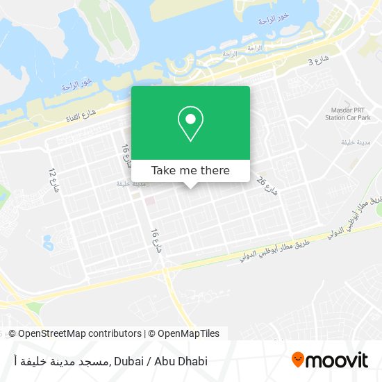 مسجد مدينة خليفة أ map