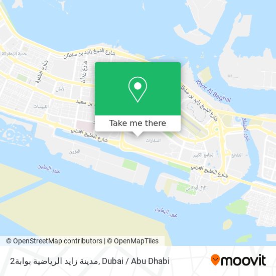 مدينة زايد الرياضية بوابة2 map