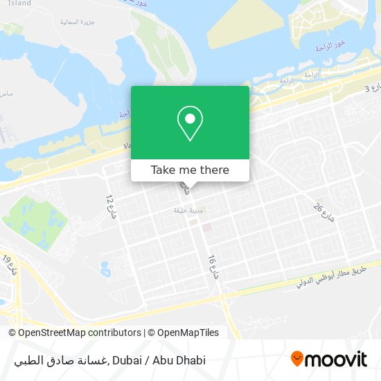 غسانة صادق الطبي map