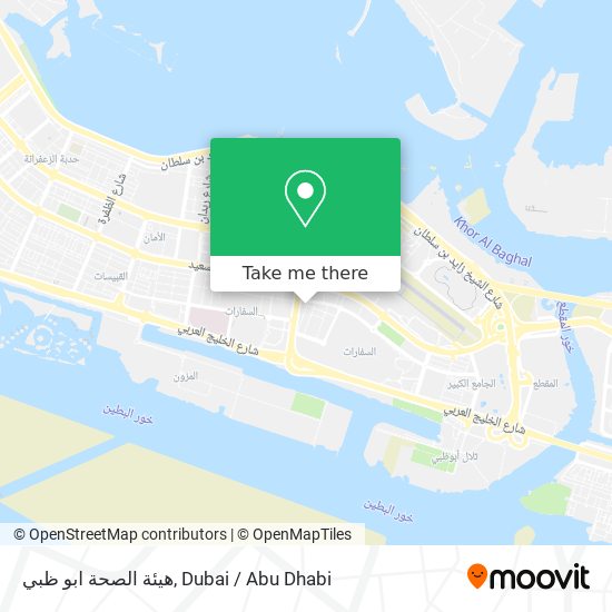 هيئة الصحة ابو ظبي map