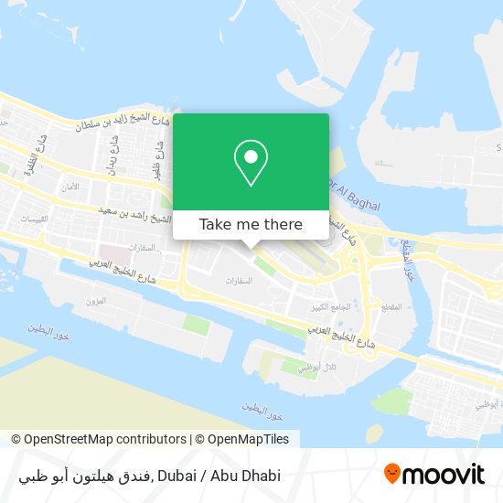 فندق هيلتون أبو ظبي map