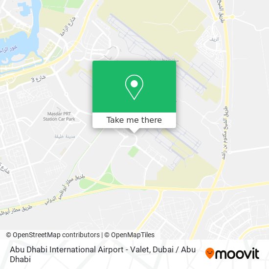 Abu Dhabi International Airport - Valet map