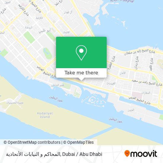 المحاكم و النيابات الأتحادية map