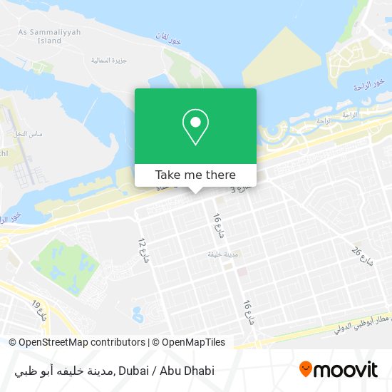 مدينة خليفه أبو ظبي map