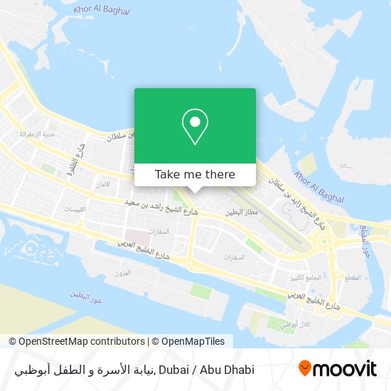 نيابة الأسرة و الطفل أبوظبي map