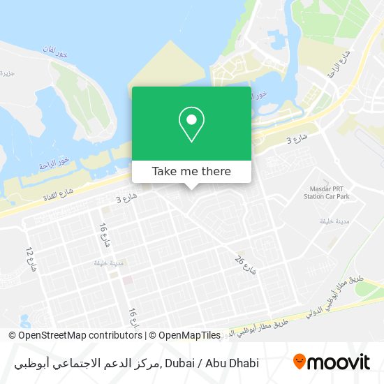 مركز الدعم الاجتماعي أبوظبي map