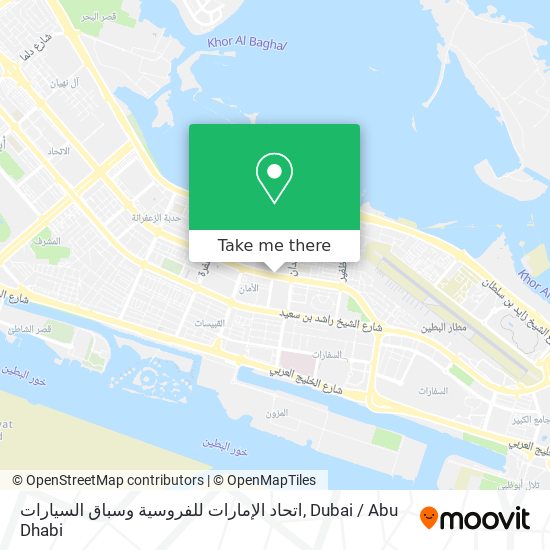 اتحاد الإمارات للفروسية وسباق السيارات map