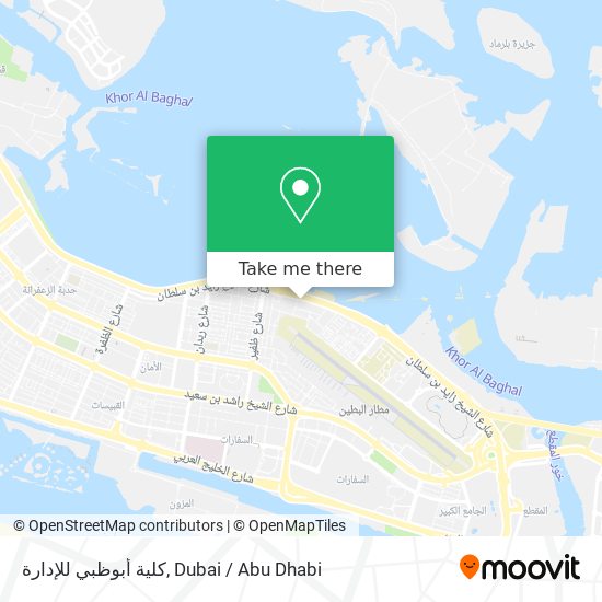 كلية أبوظبي للإدارة map
