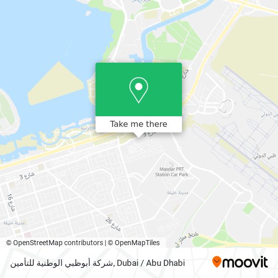 شركة أبوظبي الوطنية للتأمين map