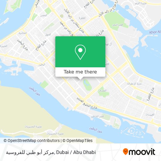 مركز أبو ظبي للفروسية map