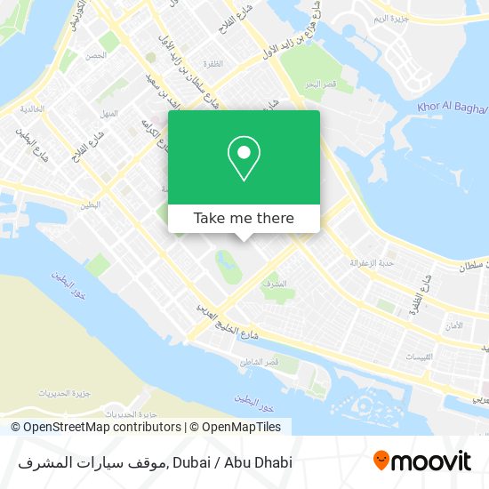 موقف سيارات المشرف map