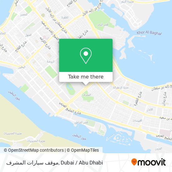 موقف سيارات المشرف map