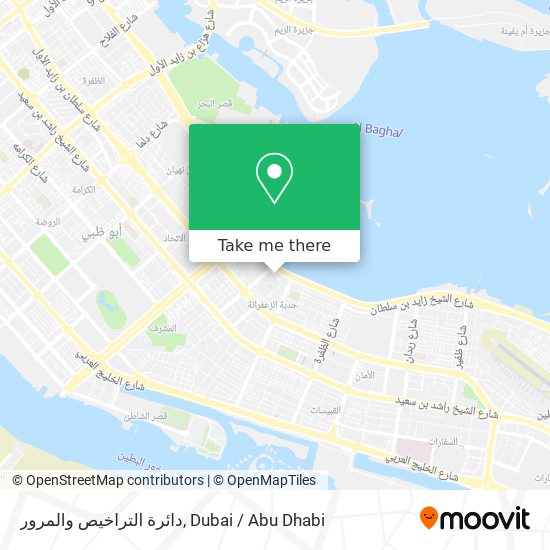 دائرة التراخيص والمرور map