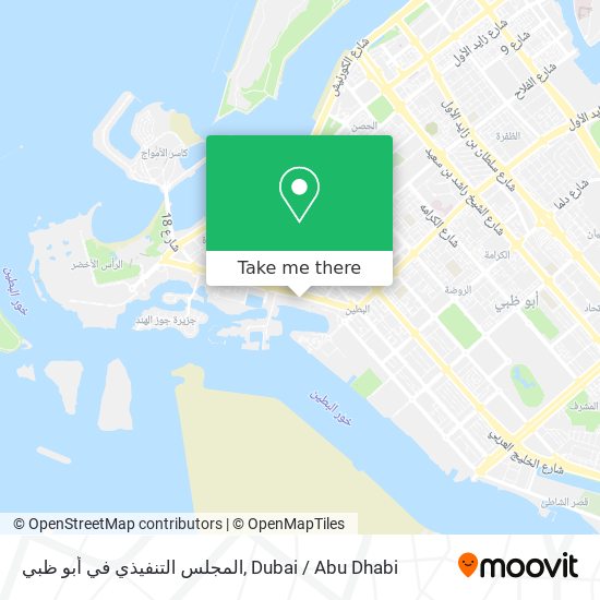 المجلس التنفيذي في أبو ظبي map
