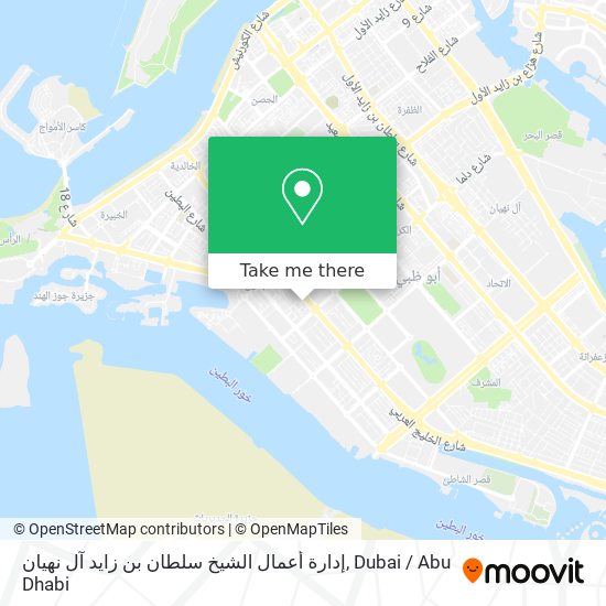 إدارة أعمال الشيخ سلطان بن زايد آل نهيان map