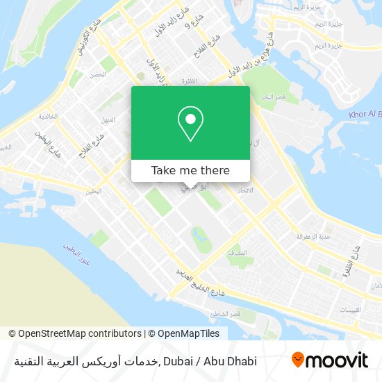 خدمات أوريكس العربية التقنية map