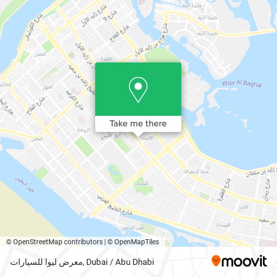 معرض ليوا للسيارات map