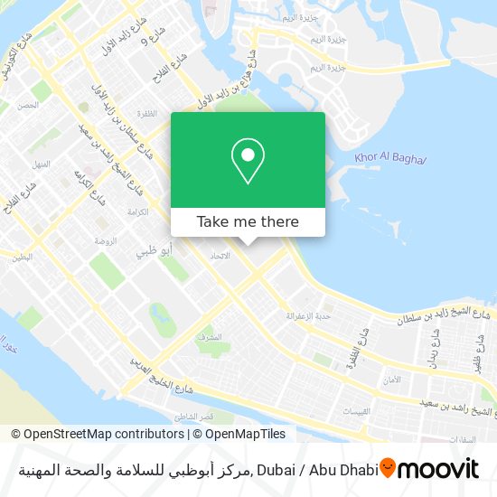 مركز أبوظبي للسلامة والصحة المهنية map