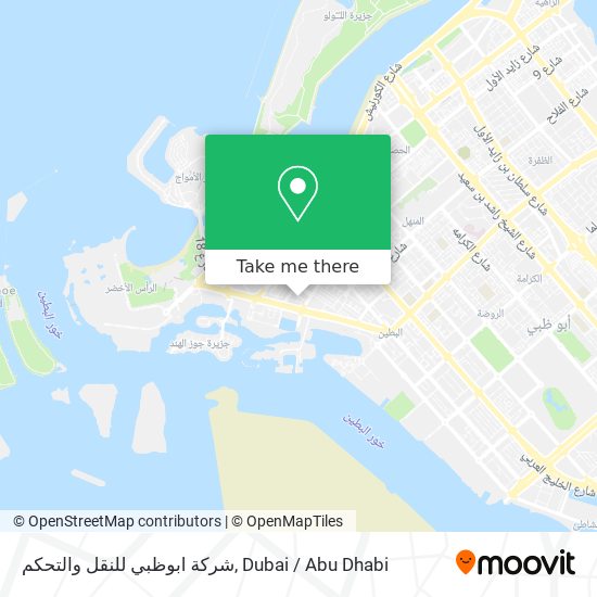 شركة ابوظبي للنقل والتحكم map