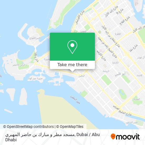 مسجد مطر و مبارك بن حاضر المهيري map