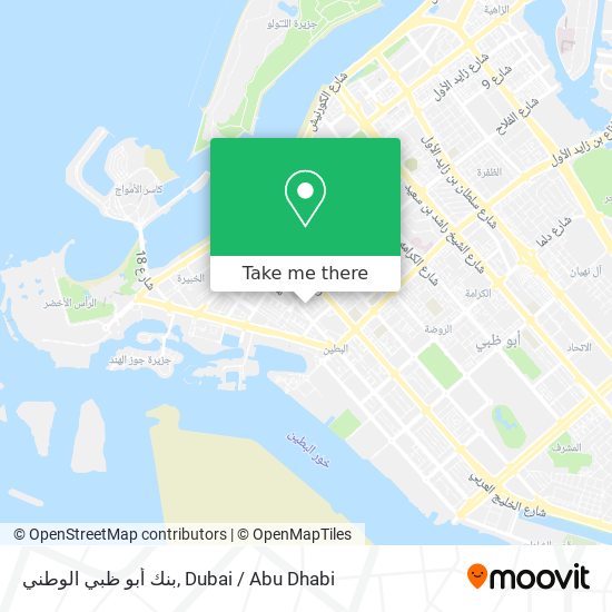 بنك أبو ظبي الوطني map