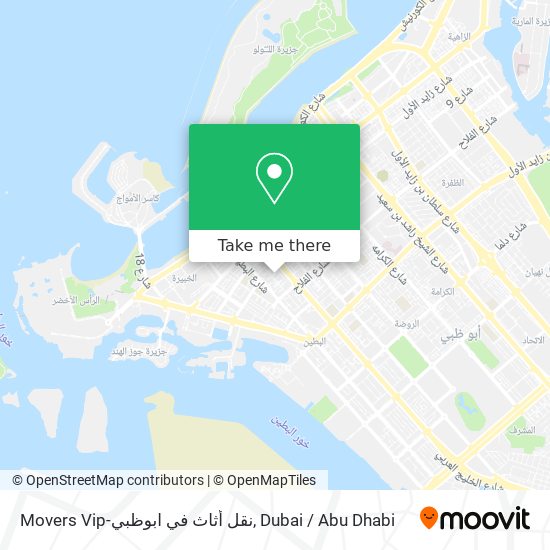 Movers Vip-نقل أثاث في ابوظبي map