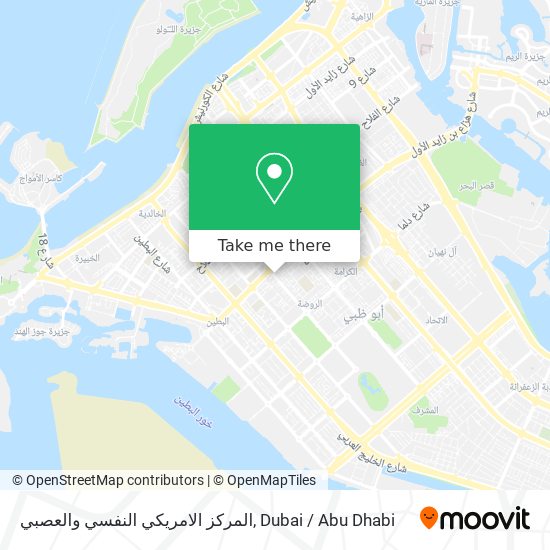 المركز الامريكي النفسي والعصبي map